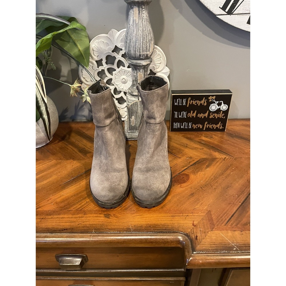 Sam Edelman Boots Clogs Shoes Booties Gray Leather, Sz 8.5